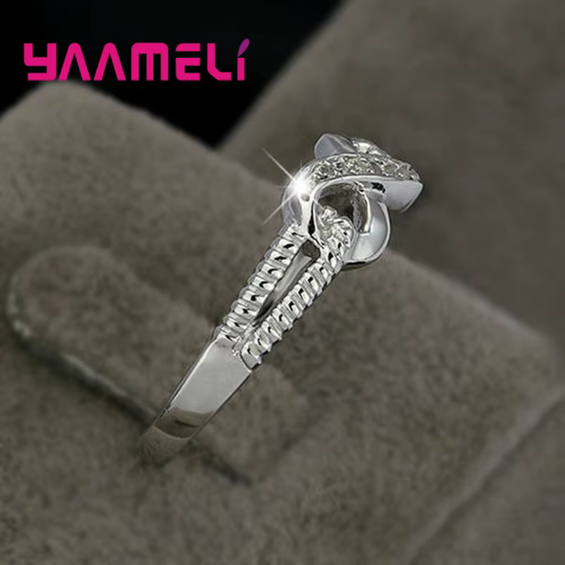 Bagues de promesse d'amour infini en argent Sterling 925, livraison directe, mode femme fille, cadea