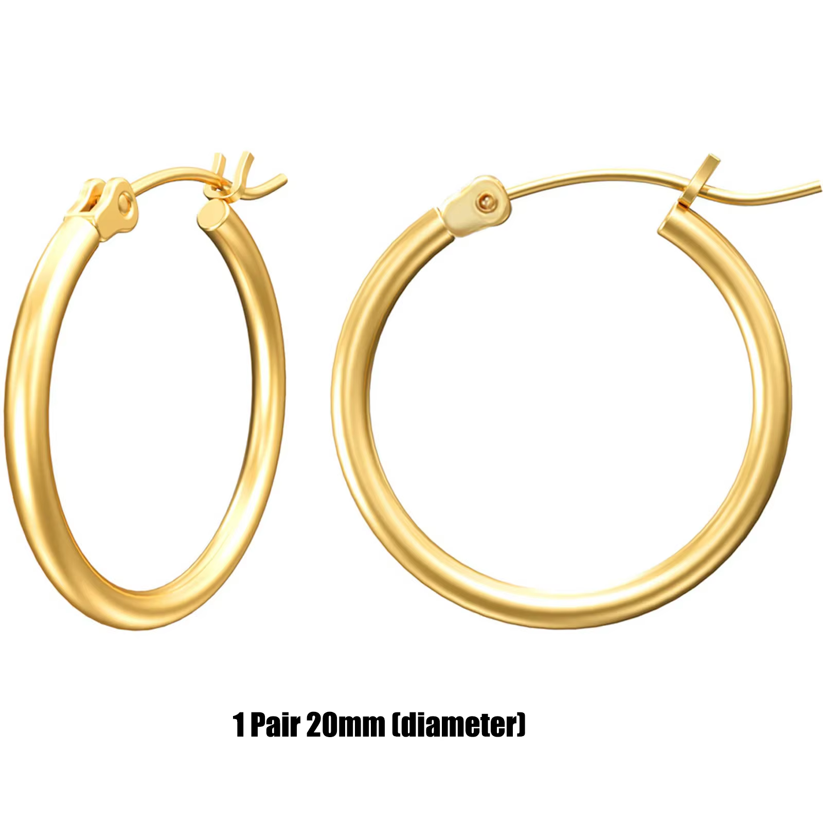 Eavva-Boucles d'Oreilles Classiques en Argent Sterling 925 pour Femme, Créoles en Cuivre Plaqué Or g