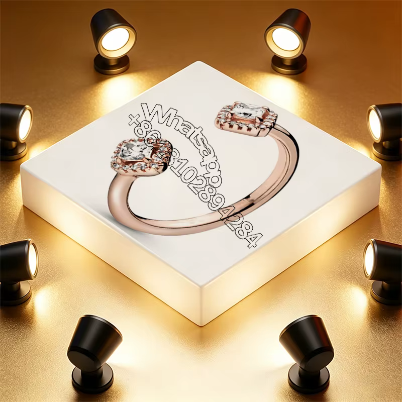 Bague DYAI 2026New en argent 925 plaqué or rose, une pièce de bijouterie exquise, idéale pour un usa