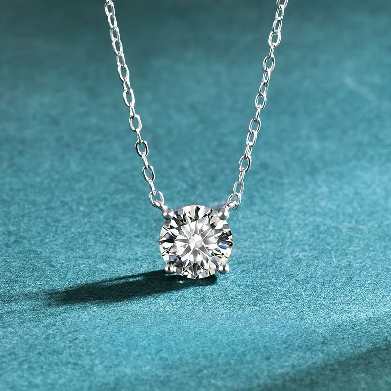 Collier pendentif en argent sterling 925 classique et brillant pour femme, bijoux fins de mariage, a