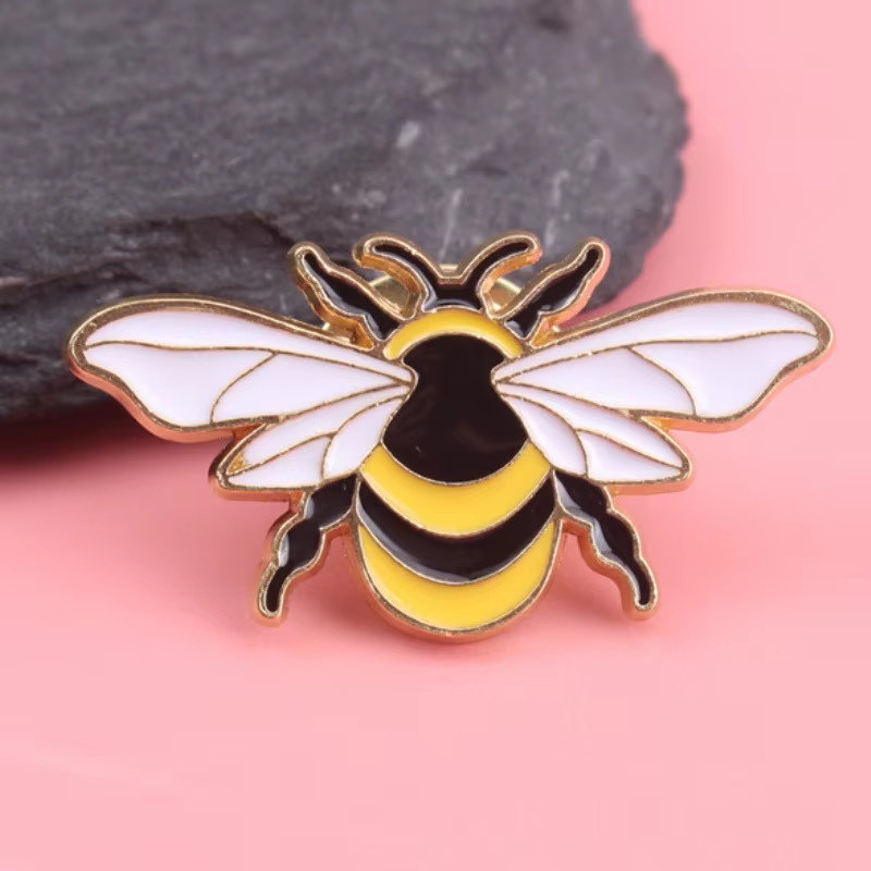 Broches en émail Abeille Mignonne, Badge de revers Abeille Réaliste de Dessin Animé, Broche Abeille
