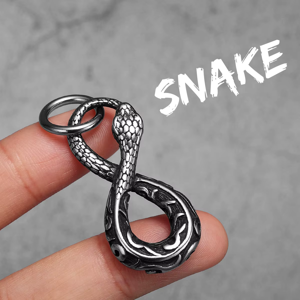 Ouroboros huit serpent hommes colliers avec pendentif en acier inoxydable bijoux pour hommes femmes 