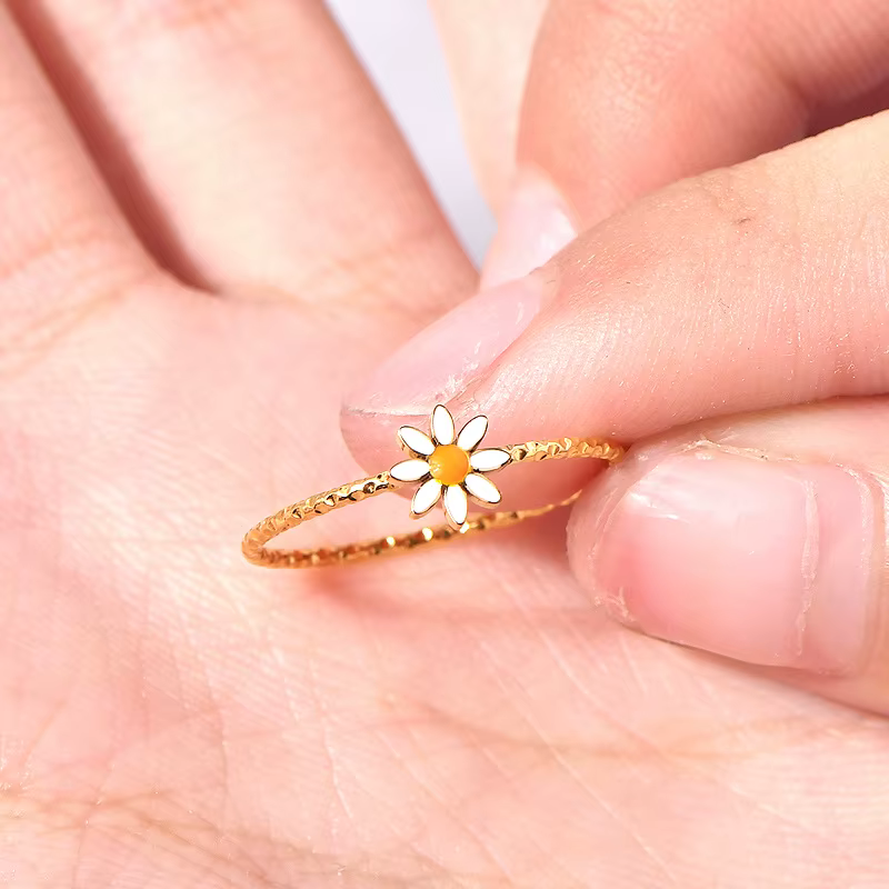 Amaiyllis-Bague index minimaliste pour filles, cadeau de fête d'anniversaire pour enfants, réglable,