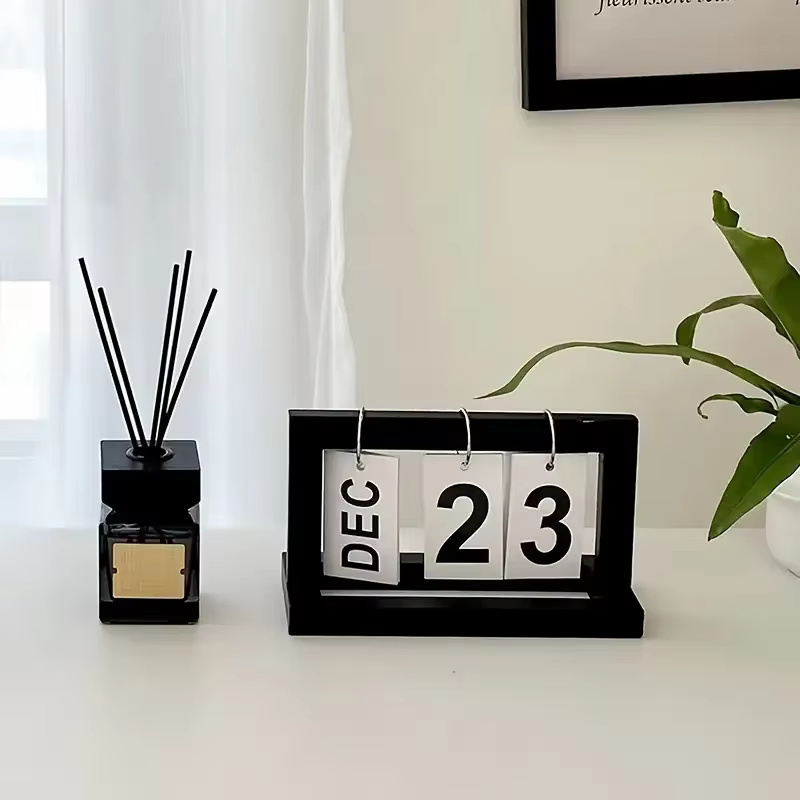 Décoration de salon et de bureau de style minimaliste, ornement de calendrier en plastique, accessoi