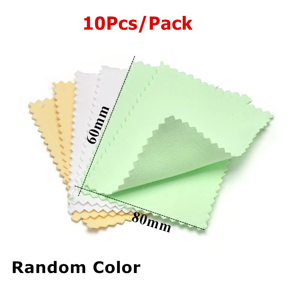 Chiffon de polissage de bijoux 60mm 80mm 100mm, chiffon de nettoyage Double face pour outils de bijo