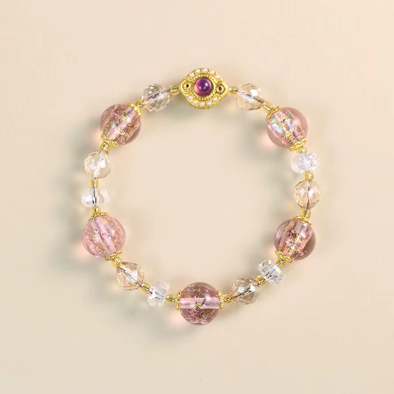 Bracelet coloré 2026 pour femme, luxueux et élégant, avec cristaux de zircon facettés, perles, bijou
