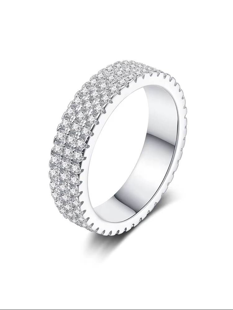 Bague femme éternité 925 en argent Sterling Micro pavé AAAAA Zircon cz bague de mariage pour les fem