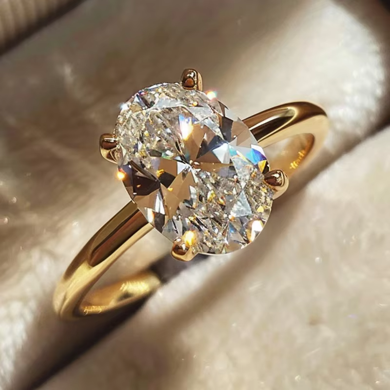 Bague de fiançailles en argent Sterling 925 pour femmes, bague de luxe brillante en Zircon 1-8CT, br