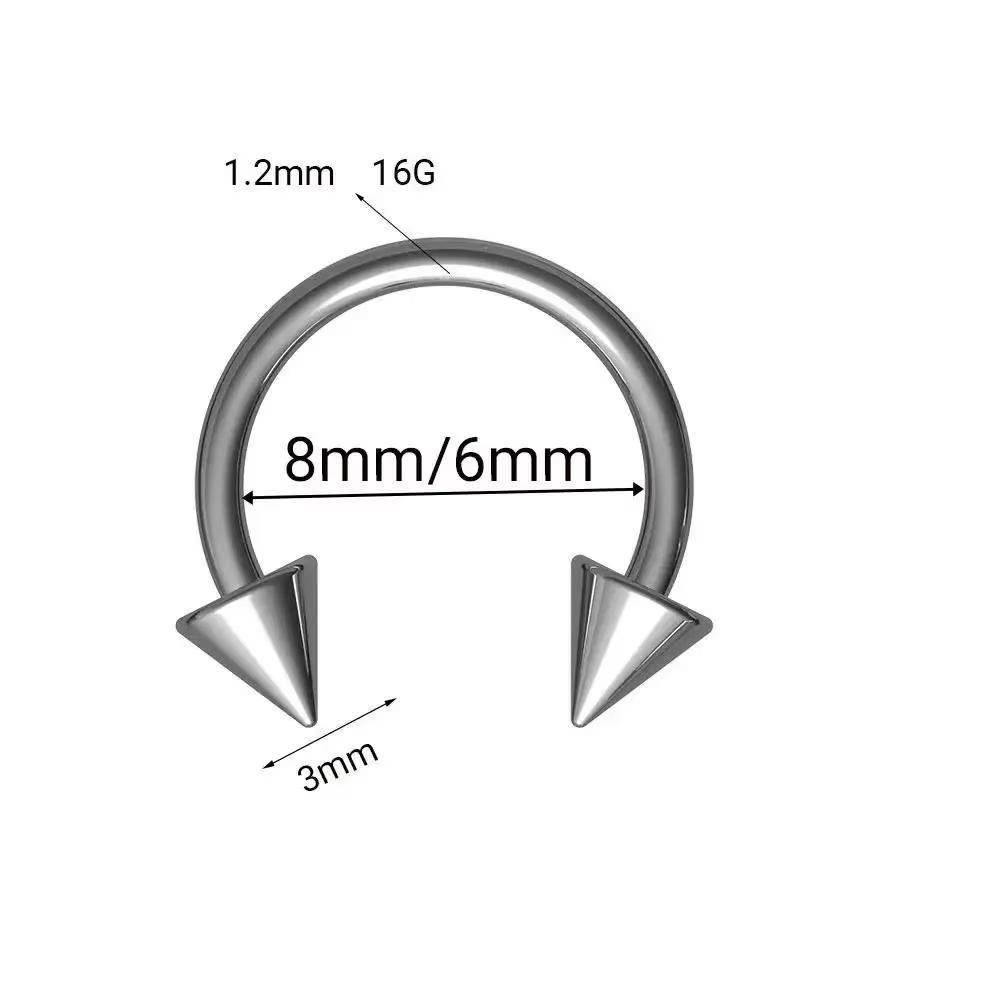 1PC acier inoxydable cristal CZ Tragus Rook Piercing Helix boucle d'oreille pour les femmes fer à ch