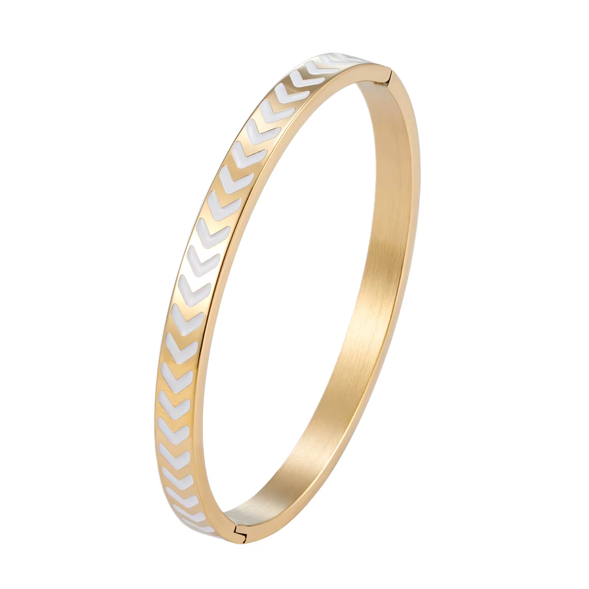 Marque SHENNIAIMING, bijoux en acier inoxydable, bracelet pour femme avec motif en arête de poisson 