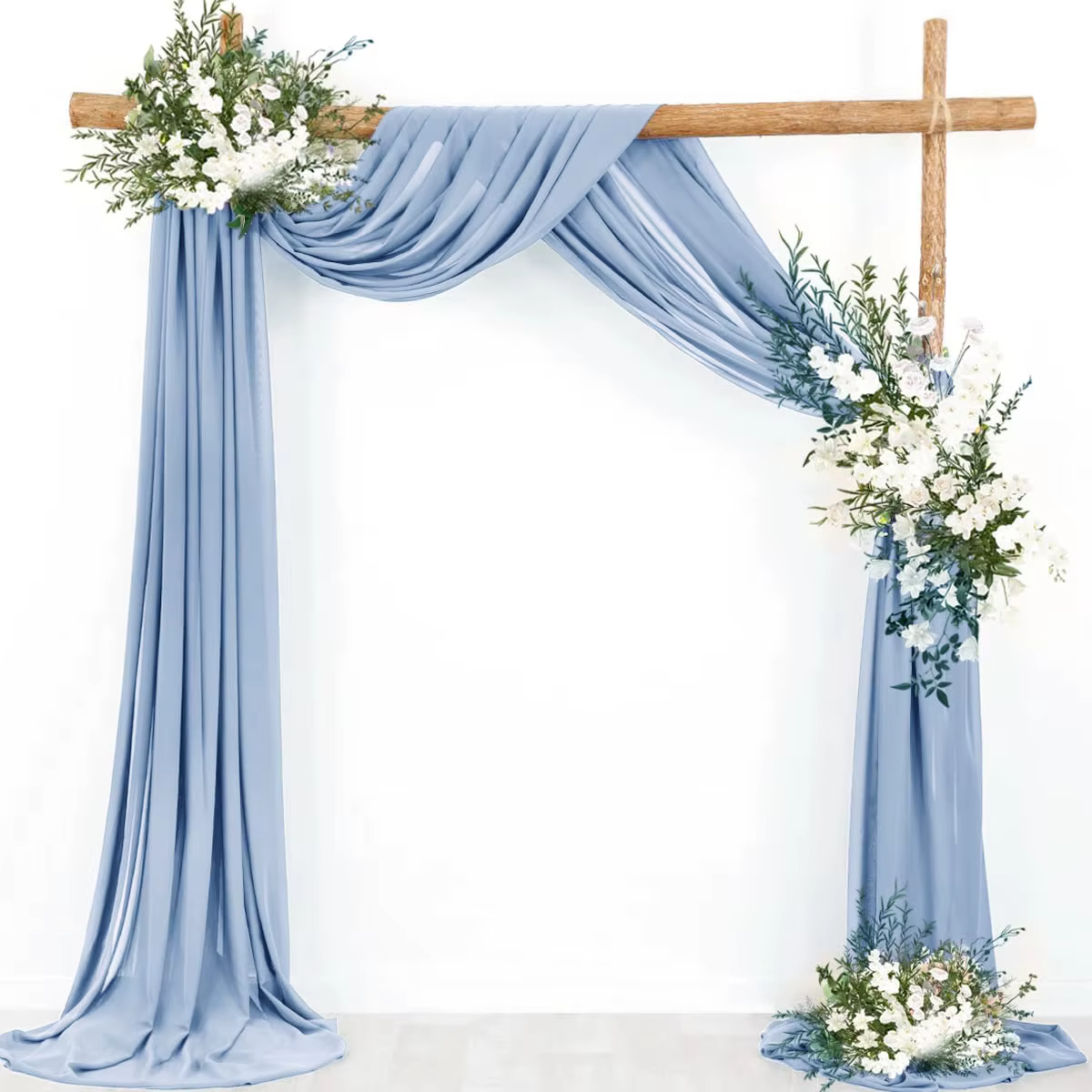 Tissu de drapage en mousseline couleur rouille terre cuite uni pour arche de mariage, rideau de fond