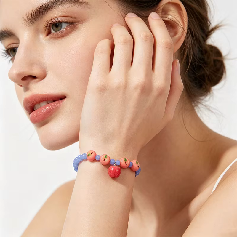 Bracelets en résine imitation fruits, bijoux de mode uniques et originaux pour femmes, accessoires à