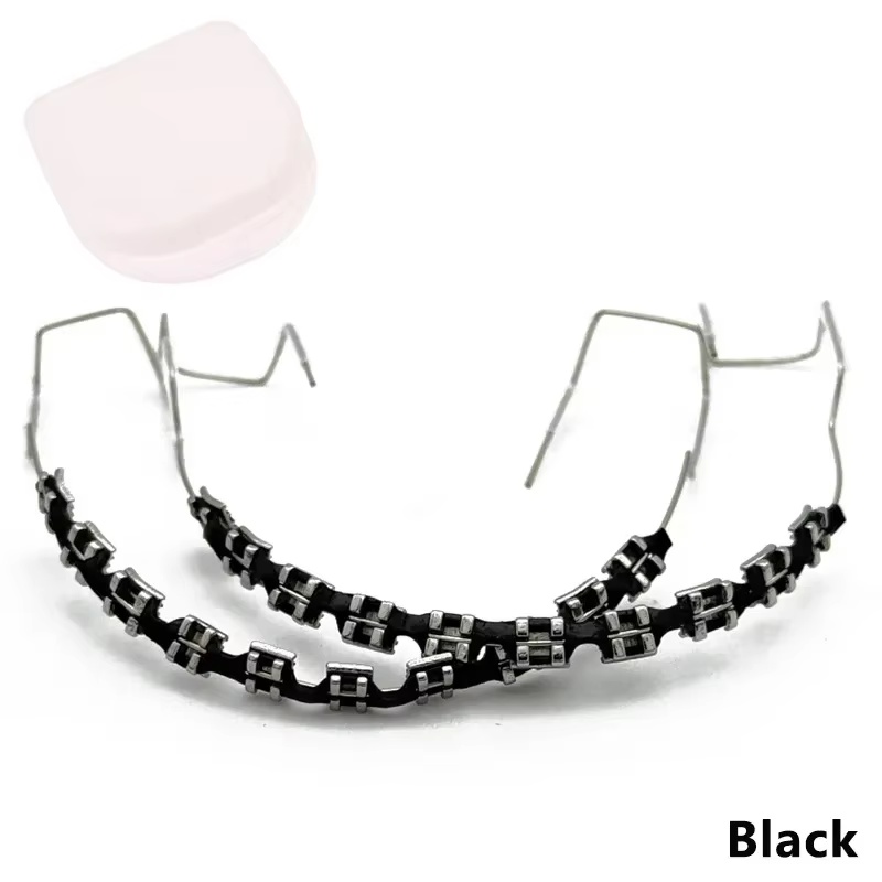 Faux bretelles dentaires colorées, fils métalliques, bijoux temporaires pour adolescents et adultes,