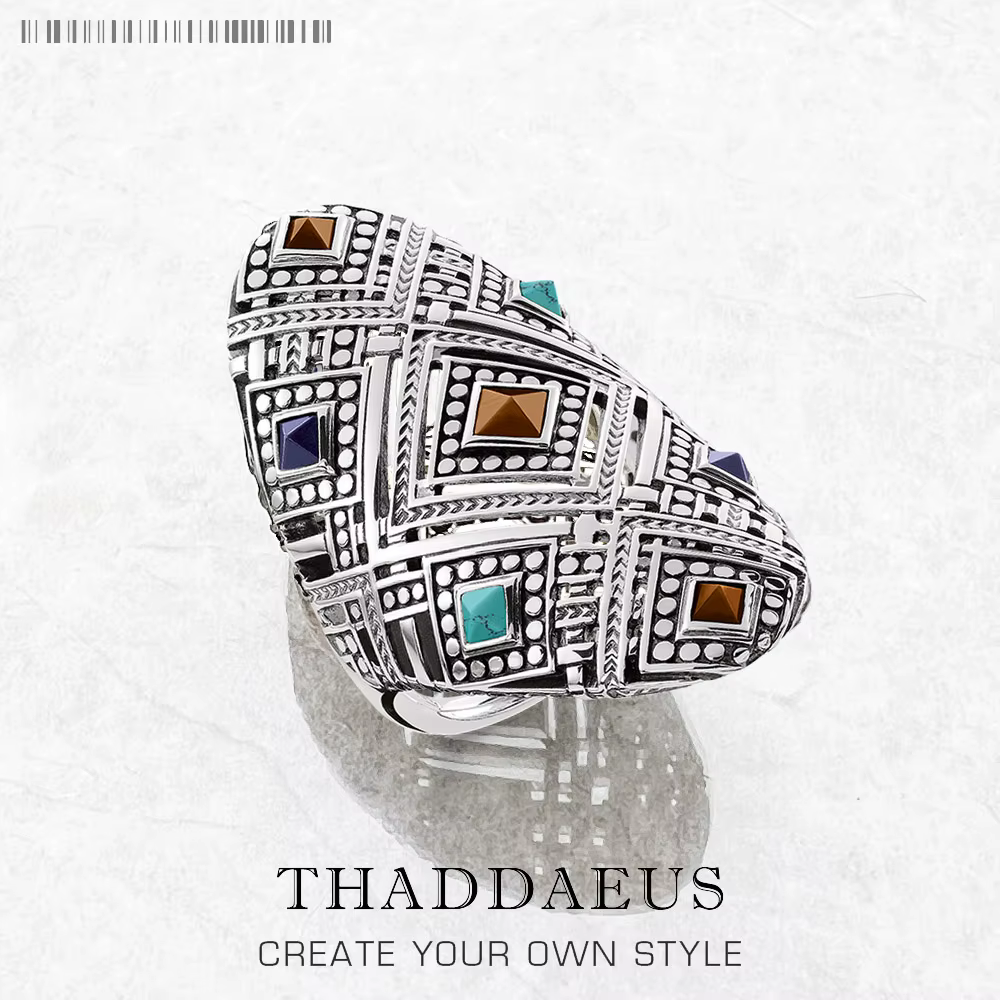 Bague d'ornements ethniques, bijoux de mode européenne pour femmes, nouveau cadeau bohème de printem