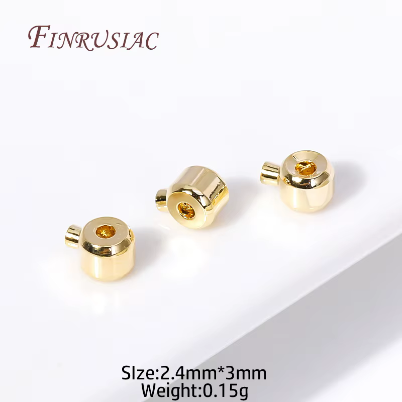 Perles à sertir plaquées or 18 carats, sertissages pour bijoux, perles à sertir, fournitures pour bi