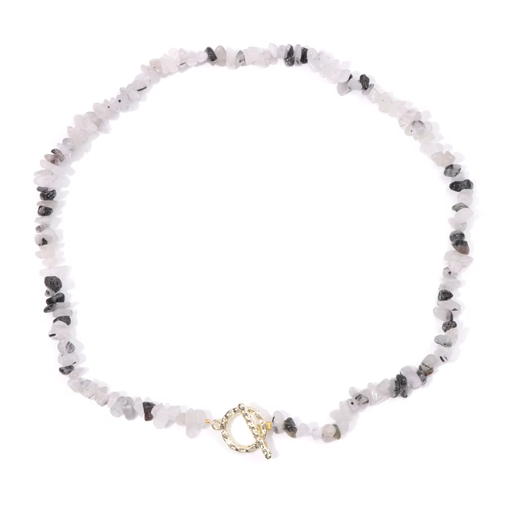 Collier de gravier multicolore en pierre naturelle, Quartz Lapis Lazuli, pour hommes et femmes, bijo