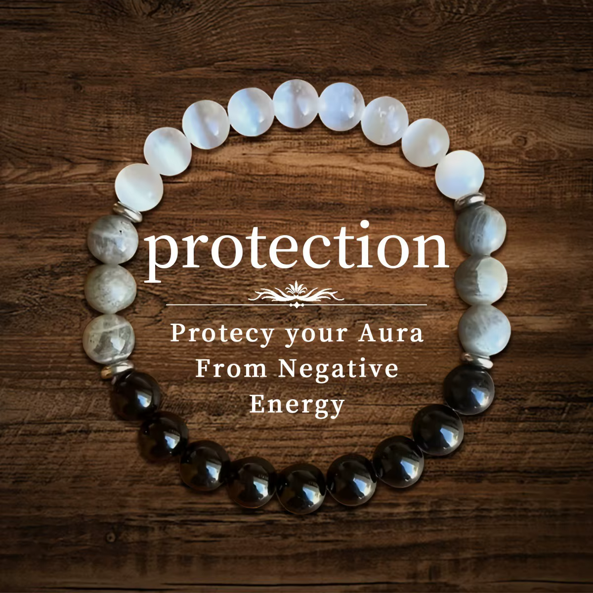 Bracelet de perles symboliques en pierre naturelle pour femmes et hommes, soulagement de l'anxiété, 