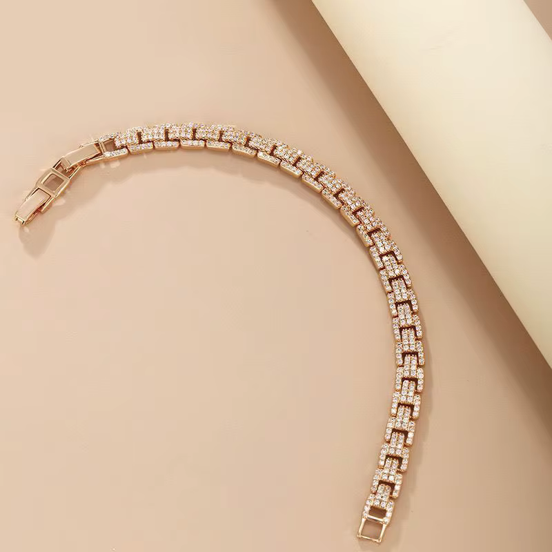 MxGxFam (19 cm x 7 mm) incrustation Micro complet Zircon réservoir Bracelet bijoux pour femmes homme