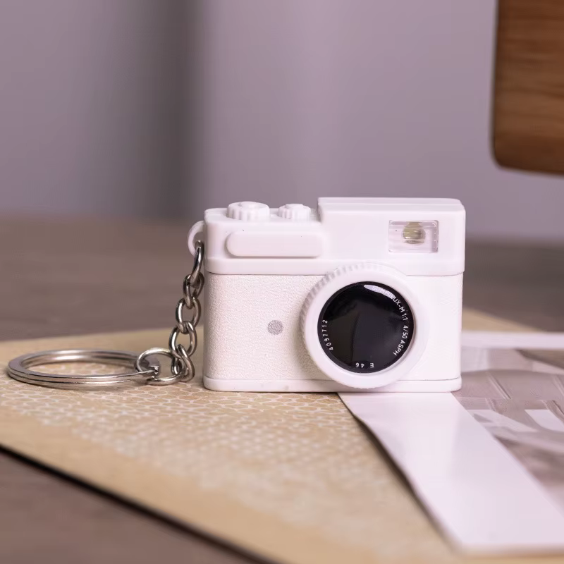 Pendentif d'appareil photo simulé, petite breloque d'appareil photo, mignon, clé d'appareil photo, U