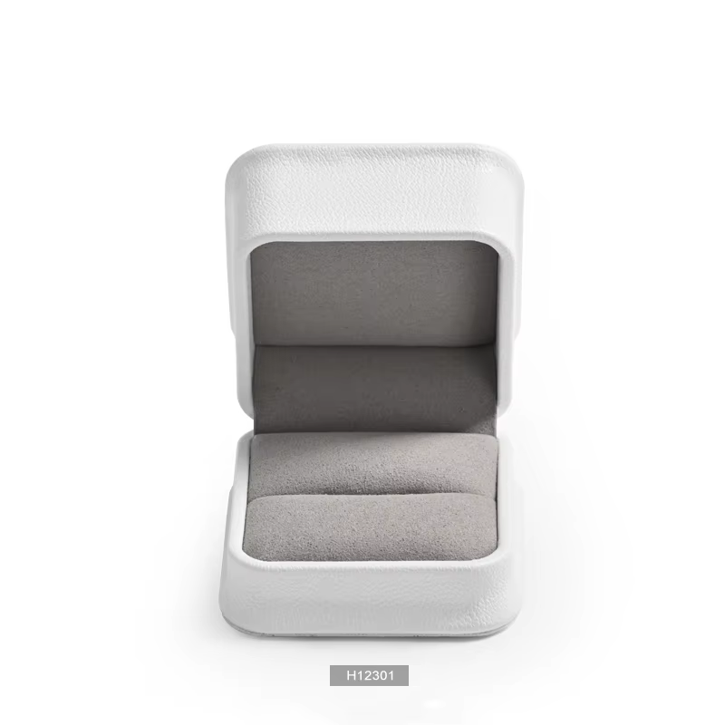 Oirlv-Boîte Blanche en Cuir PU pour Bijoux, Coffret Cadeau pour Bagues, Boucles d'Oreilles, Colliers