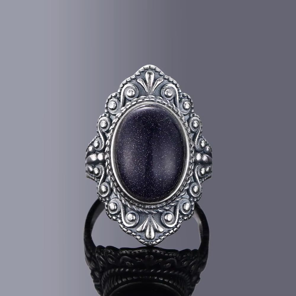 Bagues ovales en Labradorite naturelle pour femmes et hommes, bague en argent S925, bagues rétro en 