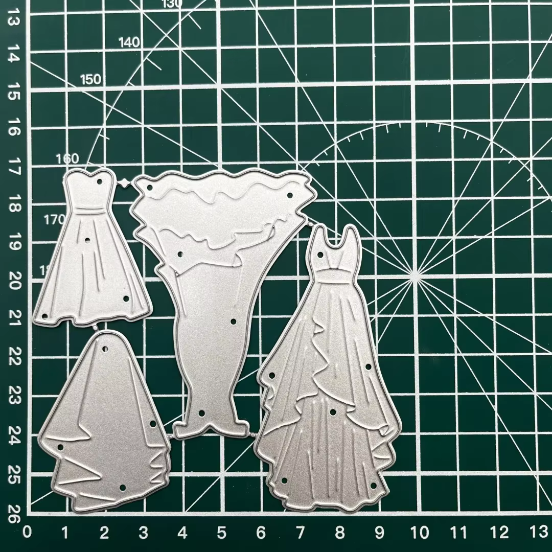 Matrices de découpe pour robe de mariée, pour Couple marié, modèles de gaufrage en métal élégants po