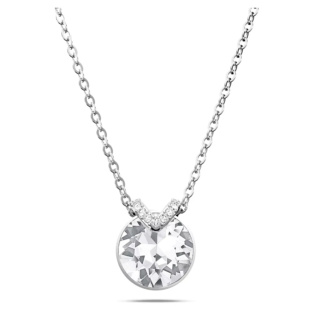 Collier pendentif romantique Bella V pour femmes, amis de mariage, cristaux de qualité supérieure de