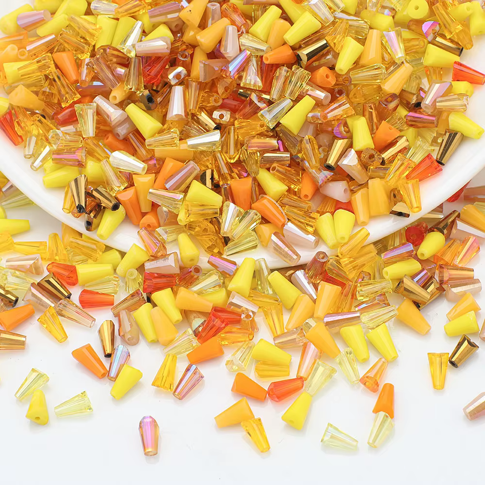 Tour conique autrichienne exquise, perle de cristal 4x6mm/120 pièces, perles de couleur cristal, bij