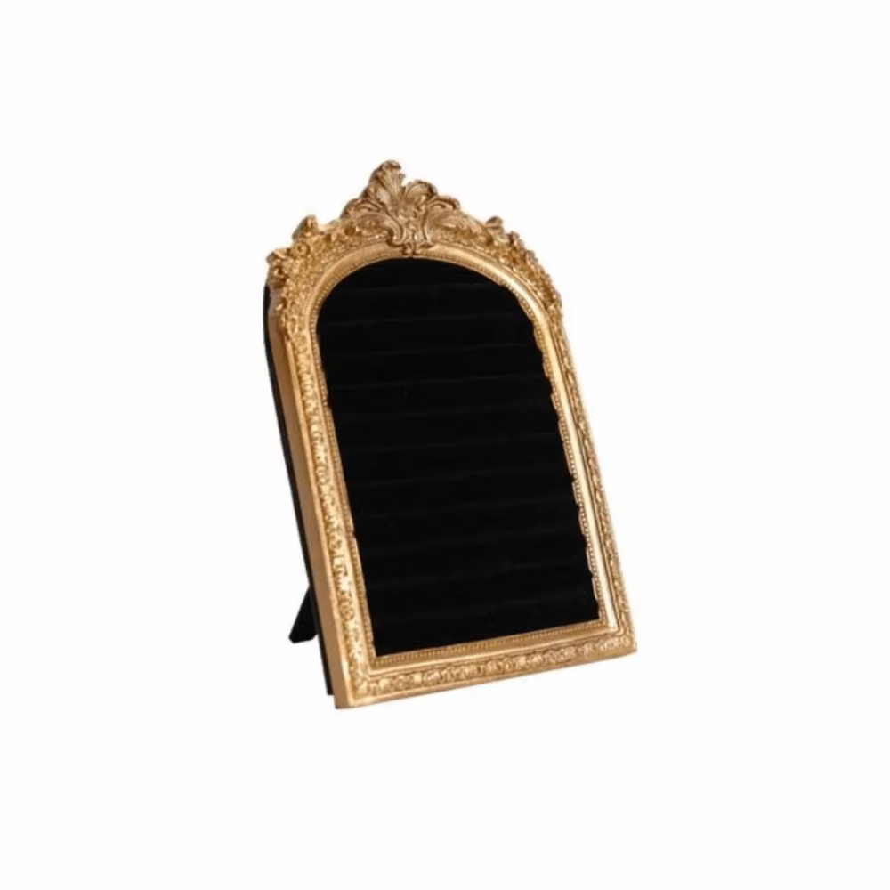 Étagère de rangement pour bijoux vintage, décoration d'intérieur, grande capacité, étagères en velou