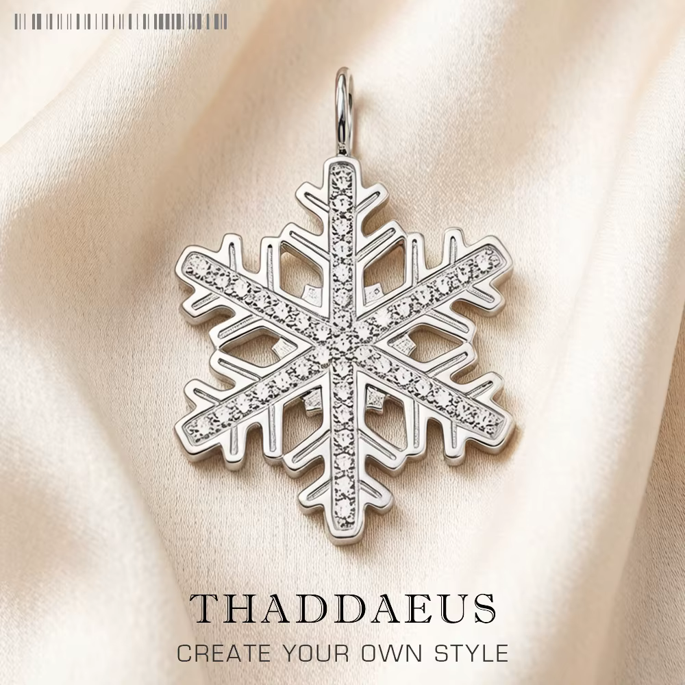 Pendentif flocon de neige en argent regardé 925 pour femme, bijoux fins, cadeau romantique, tout neu