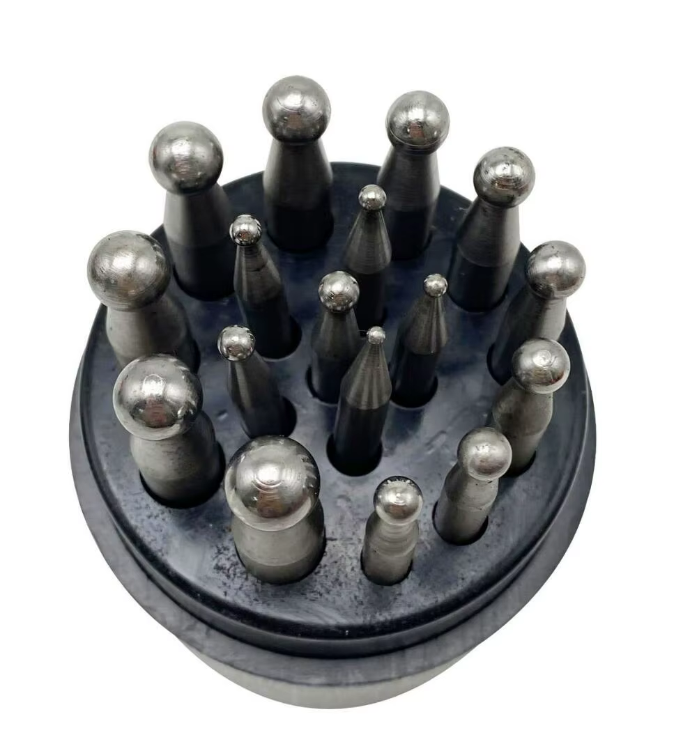 Jeu de poinçons de Dapping pour bijoux, bloc de Dapping en acier inoxydable, outils artisanaux de br