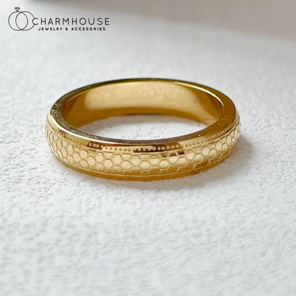 Bagues en acier inoxydable pour hommes et femmes, bague en or, forme de accent d'abeille, bijoux de 