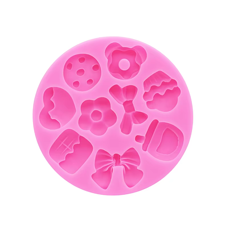 Mini bonbons Cookie amour crème glacée forme résine bijoux accessoires Silicone moule bricolage choc