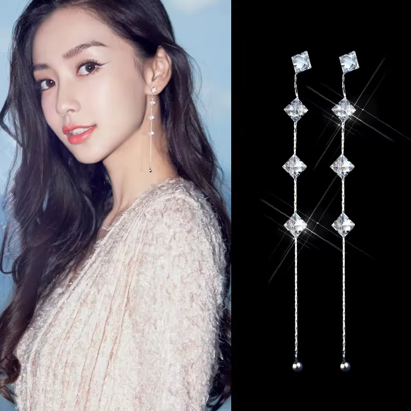 Boucles d'oreilles élégantes en argent Sterling 925 pour femmes, bijoux cadeau avec Design en Zircon