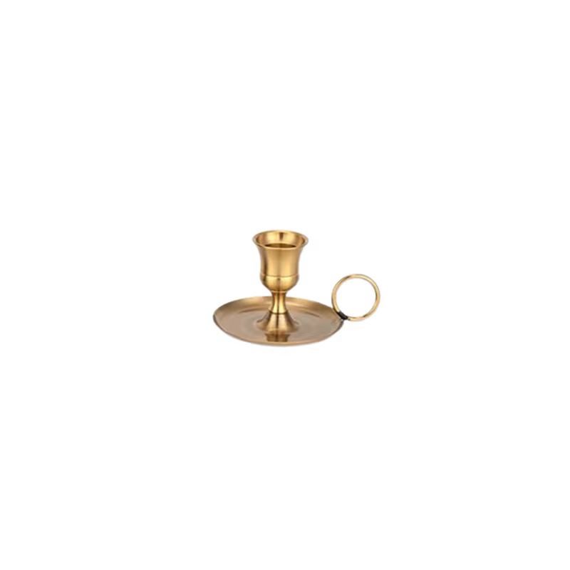 Bougeoir en métal, chandelier de bureau, bougeoir avec poignée, pièce maîtresse, Table à manger, déc