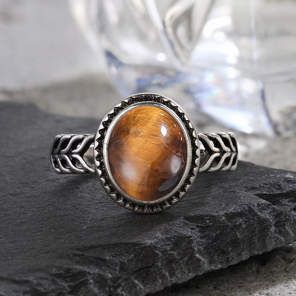 Bague ovale en argent Sterling 925, 8x10MM, pierre de lune naturelle, Vintage, haute qualité, mode, 