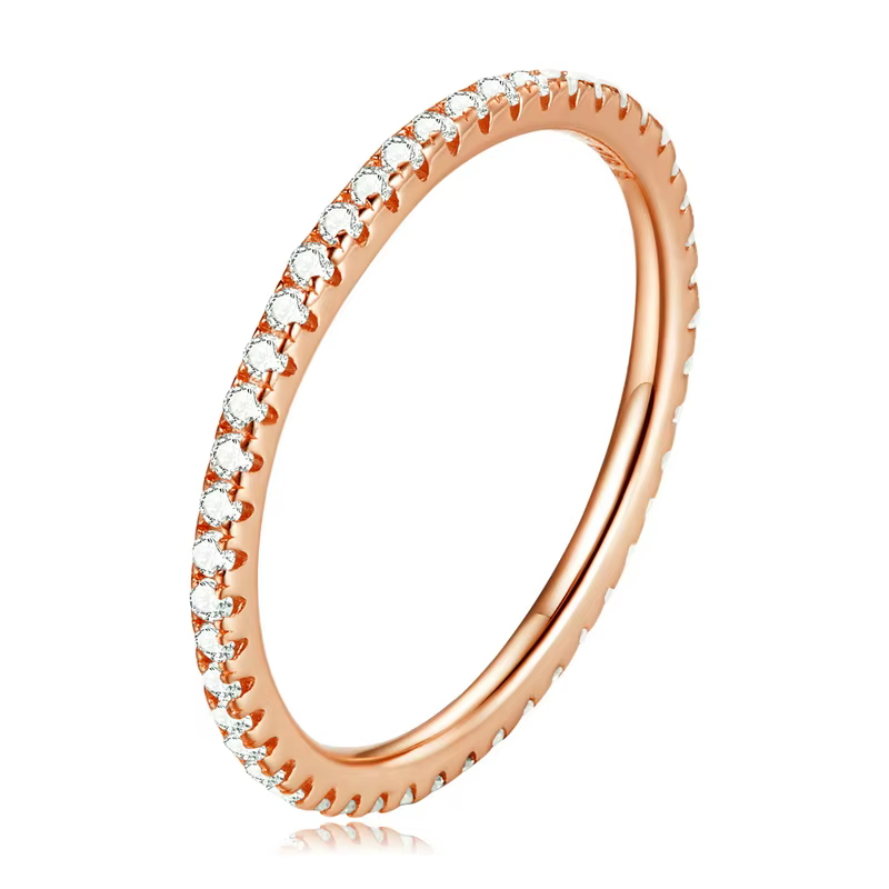 Bamoer véritable mode arc-en-ciel bague pour femmes beau Zircon 925 en argent Sterling couleur bague