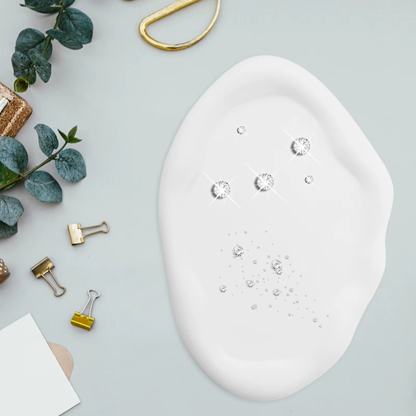 Plateau de présentation en céramique pour bijoux, plateau à bagues, rangement de bijoux, plateau déc