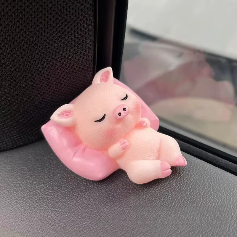 Accessoires de décoration de voiture en résine, série mignonne, ornement d'animaux, dessin animé Kaw