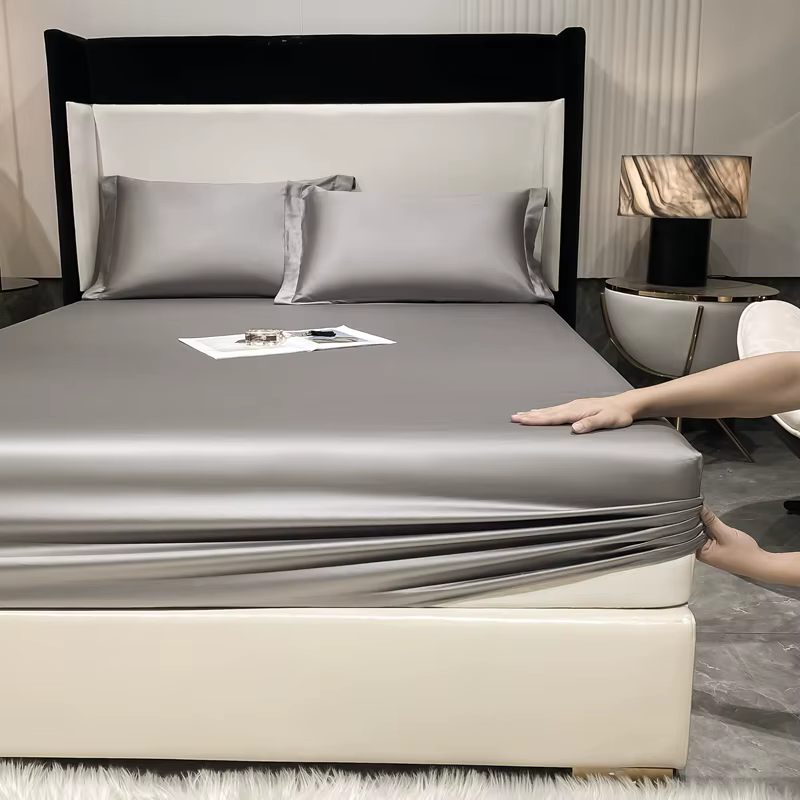 Ensemble de 3 pièces de luxe en coton égyptien doux, drap-housse et taies d'oreiller, 1000 fils, tis