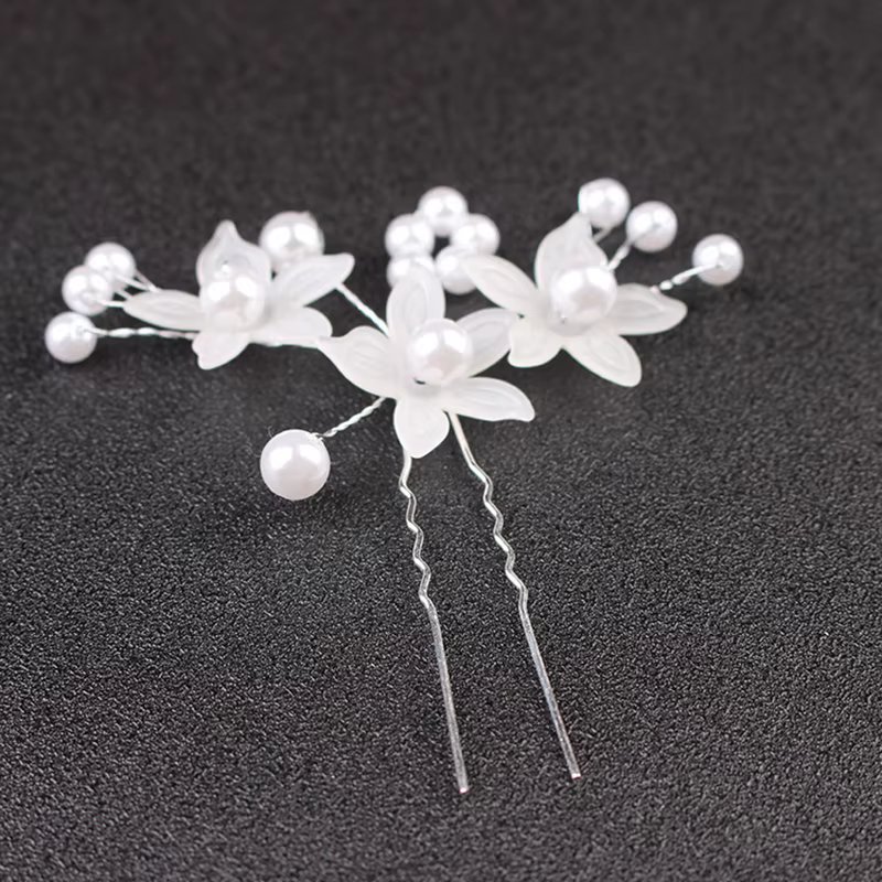 Pince à cheveux de luxe en cristal et perles pour mariée - Accessoire de coiffure de mariage, bijou 