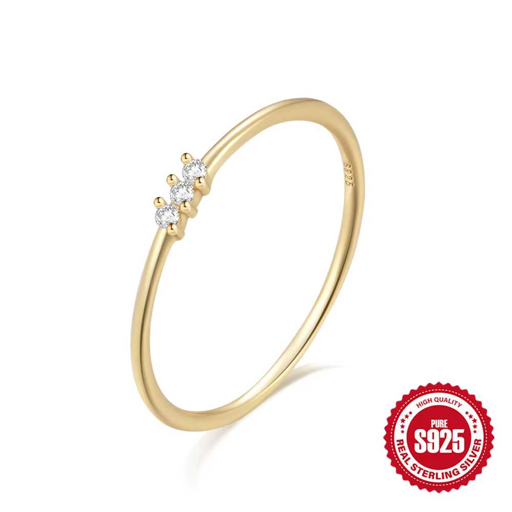 CANNER-Bague minimaliste en argent regardé S925 pour femme, bague exquise, luxe abordable, cadeaux d
