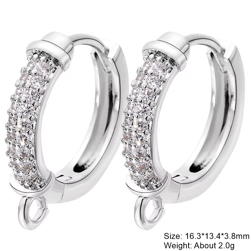 Juya – crochets d'oreille plaqués or 18 carats, anti-allergiques, 4 pièces/lot, pour la fabrication 