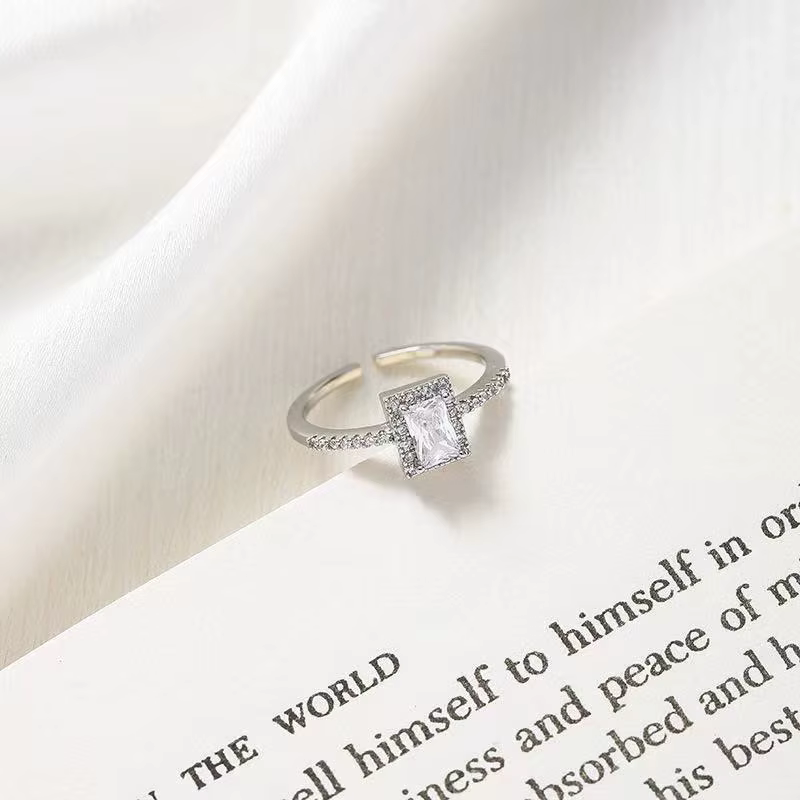 Bague Ouverte en Couleur Or Gothique pour Fête de Mariage d'Étudiant, Zircon, Bijoux de Luxe, Femme,