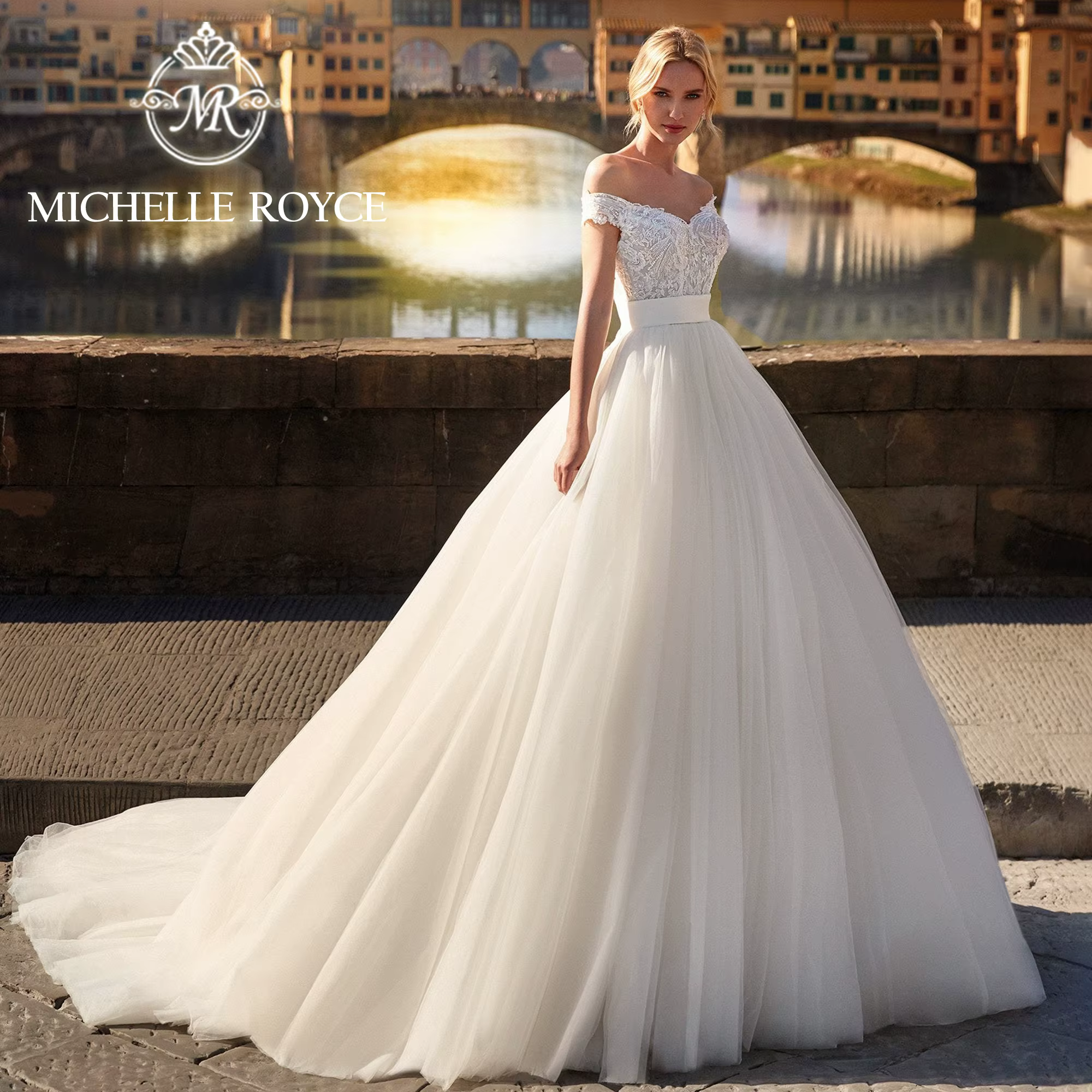 Michelle Royce-Robe de mariée avec appliques chérie, robe de Rhsexy, robe de mariée rêveuse, robe de