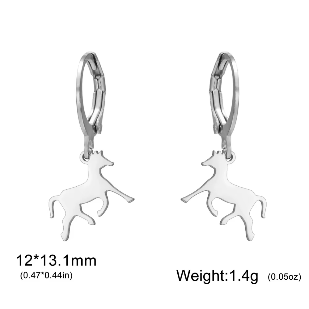 Boucles d'oreilles pendantes cheval de course simples, légères et à la mode, bijoux de Banquet rétro