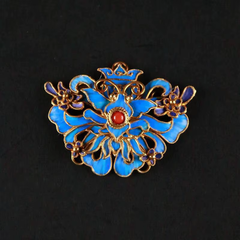 Broche de styliste en porcelaine émaillée pour femme, bijou rétro, exquis et élégant