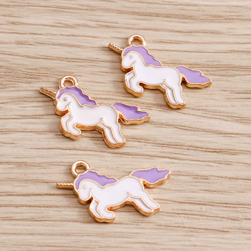 Mélange de Breloques Colorées en Émail Arc-en-Ciel pour Femme, Breloques de Confection de Bijoux, Bo