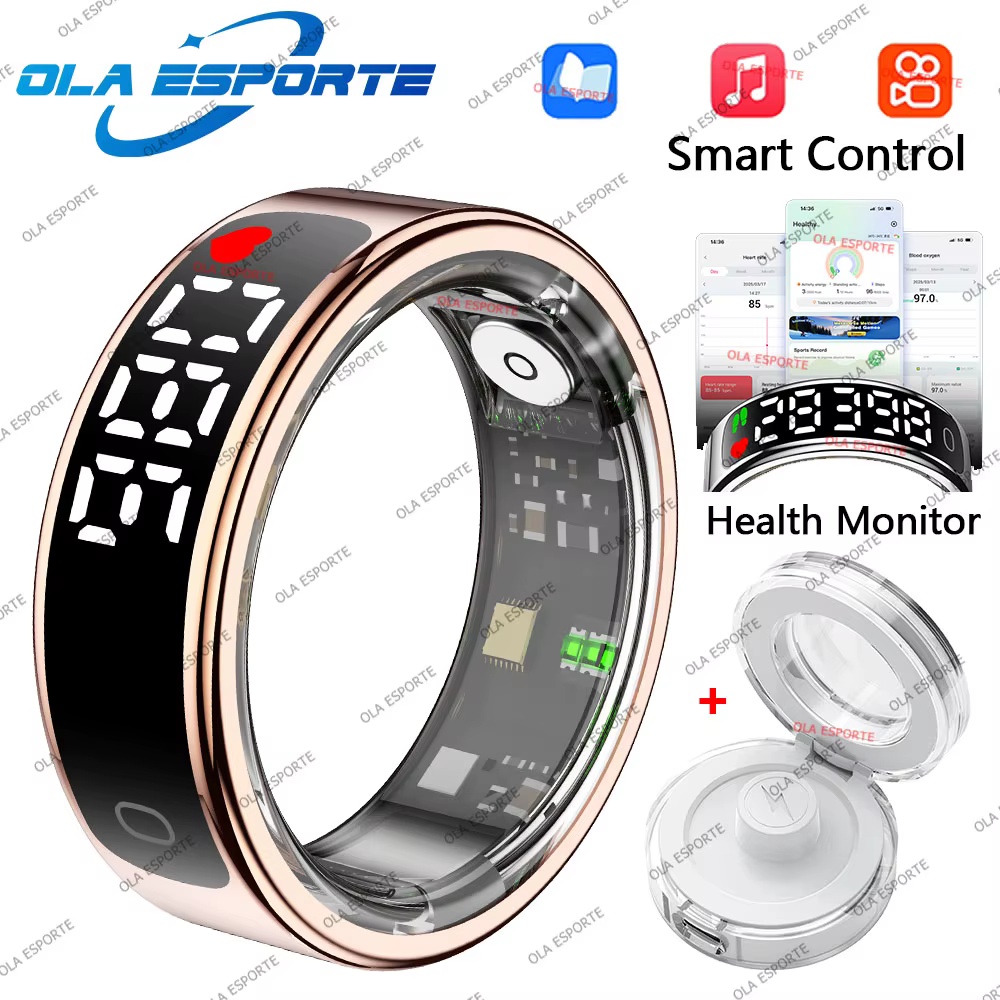Pour anneau intelligent écran Hd contrôle Tiktok 5ATM étanche pour Smartring pour Galaxy femmes homm