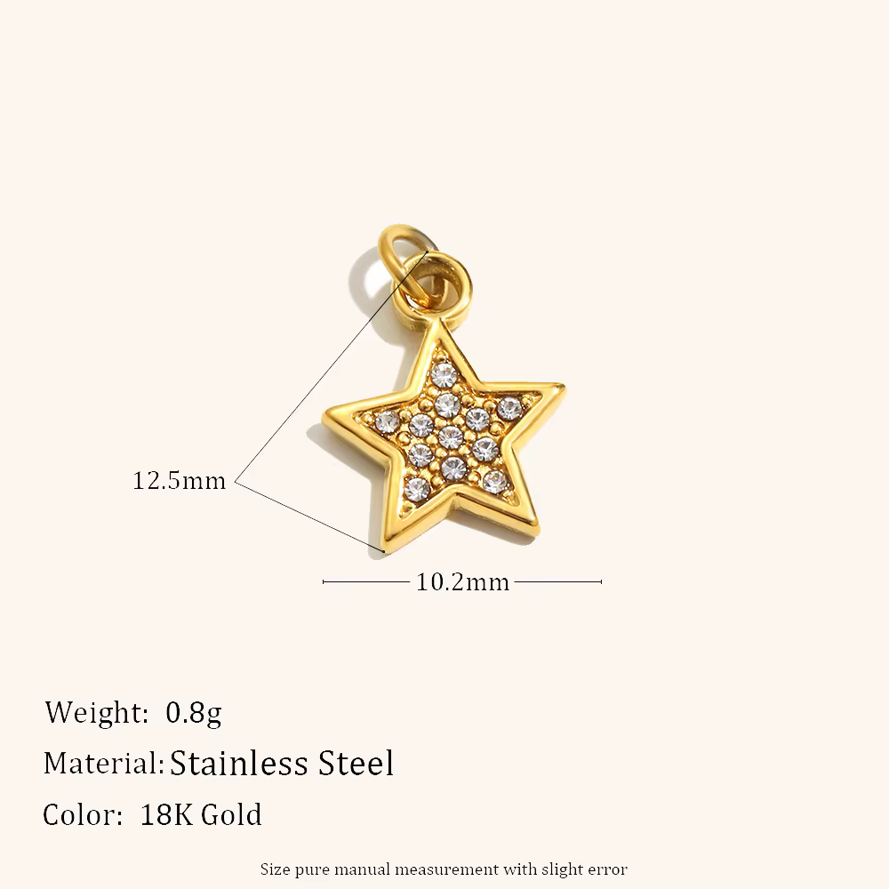 La. Muses Zircon fleur papillon amour Biscuit pendentif à breloque en acier inoxydable pour la fabri